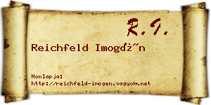 Reichfeld Imogén névjegykártya